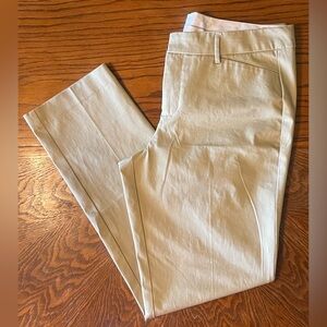 STYLUS Women's Khaki Stretch Straight Leg Trousers Size 14T